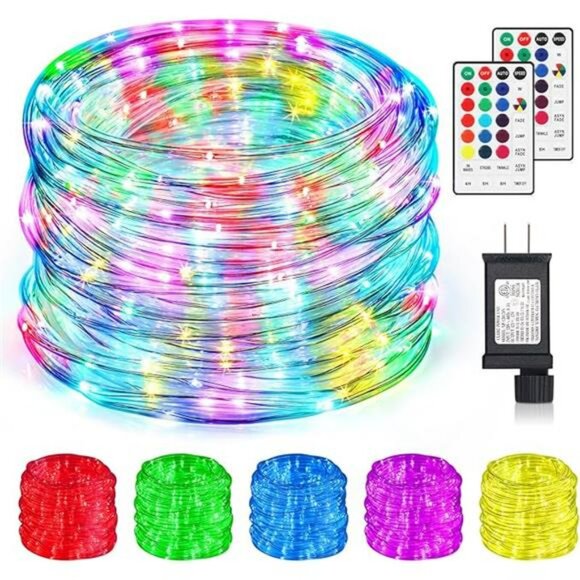Color changing rope lights 99ft 300 led outdoor indoor waterproof string lights - Picture 7 of 7